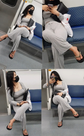 전철 육덕 올그레이녀(원본)