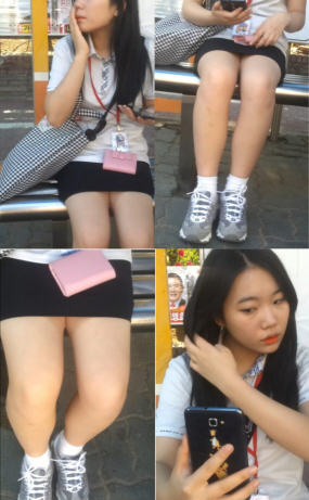 이쁜 여학생 전신찍