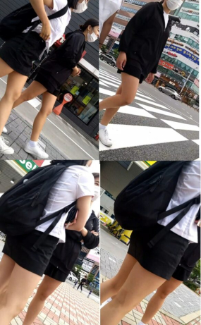 횡단보도 건너는 두친구