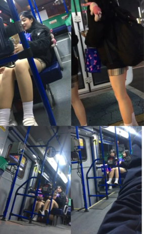 버스 꽃들고탄 두년