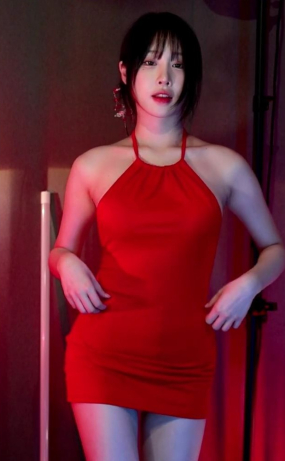 한갱 230627 레드 원피스 리액션컷